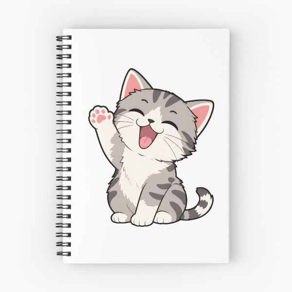 Item preview, Happy Grinning Kitten Cartoon Art designed and sold by OlyvieArt.