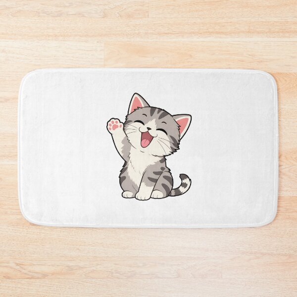Item preview, Happy Grinning Kitten Cartoon Art designed and sold by OlyvieArt.