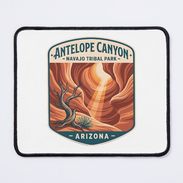 Item preview, Antelope Canyon Arizona Vintage Slot Canyon Sunbeam Travel Badge designed and sold by LittleArij.