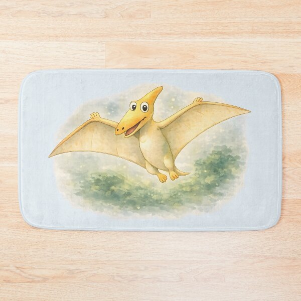 Item preview, Happy Flying Pterodactyl – Cute Watercolor Dinosaur Illustration designed and sold by blankTeeShirt.