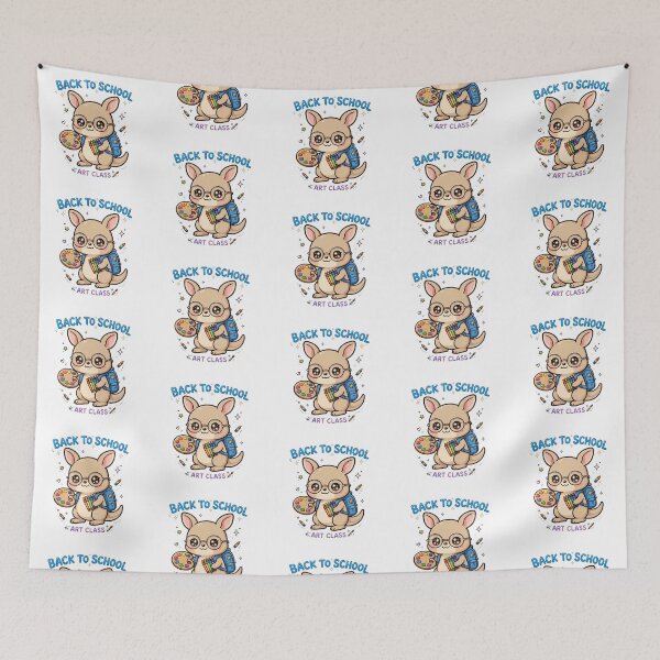 Item preview, Cute Kangaroo Back To School Art Class designed and sold by Wildlife-Walk.