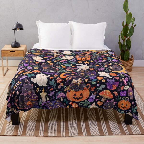 Item preview, Cute Halloween Cats Pattern designed and sold by Iampoji.