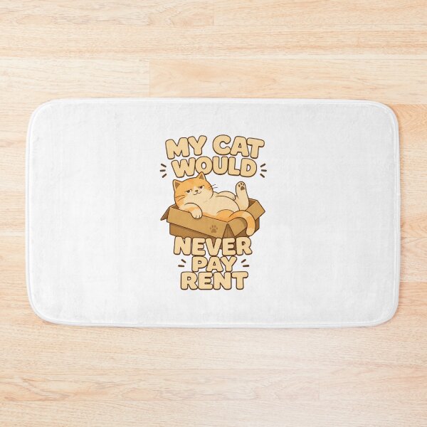 Item preview, My Cat Would Never Pay Rent Funny Cat Illustration designed and sold by OlyvieArt.