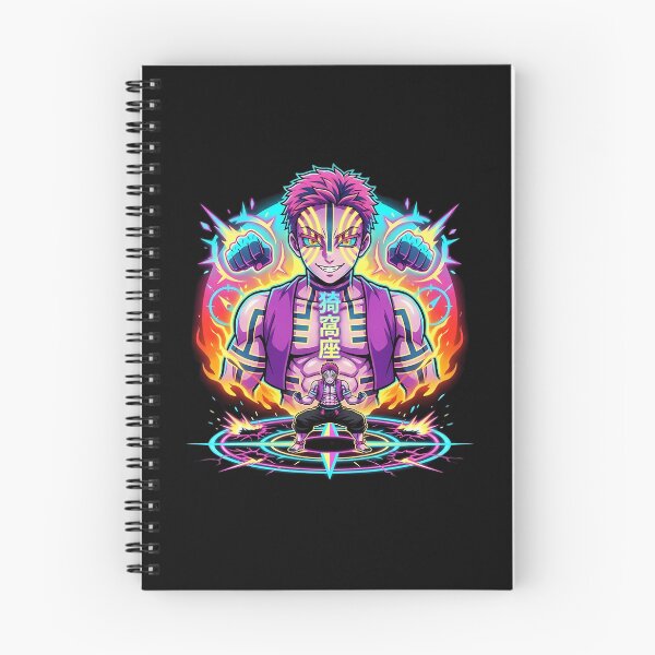 Item preview, Akaza Neon Anime Demon Slayer Powerful Art designed and sold by fiat-slatin-art.