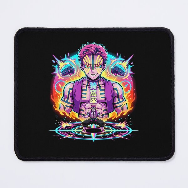 Item preview, Akaza Neon Anime Demon Slayer Powerful Art designed and sold by fiat-slatin-art.