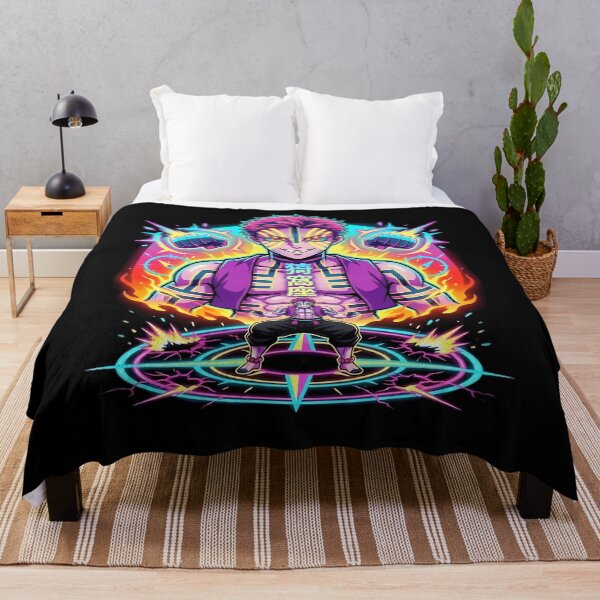 Item preview, Akaza Neon Anime Demon Slayer Powerful Art designed and sold by fiat-slatin-art.