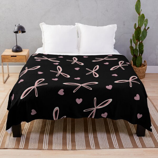 Item preview, Pink Ribbon Bows Black Seamless Pattern designed and sold by SbRandomLab.