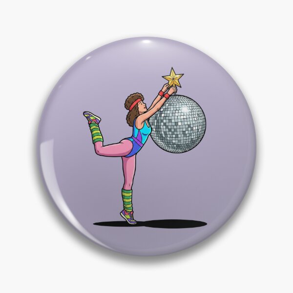 Item preview, 80s Aerobics Disco Ball Christmas Star Topper Retro Fitness Holiday Party Pop Art designed and sold by Rare By Hero.