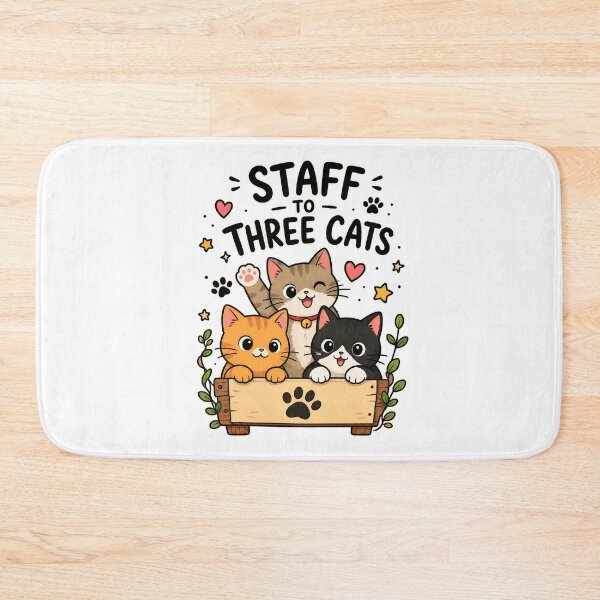 Item preview, Staff to Three Cats Cute Kitten Box Design designed and sold by SoyLamderma.
