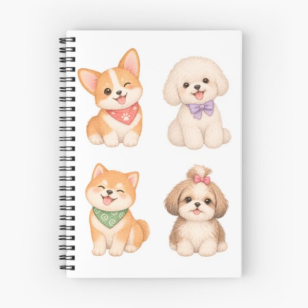 Item preview, Cute Watercolor Dogs – Puppy Illustration designed and sold by Lyannaadesign.