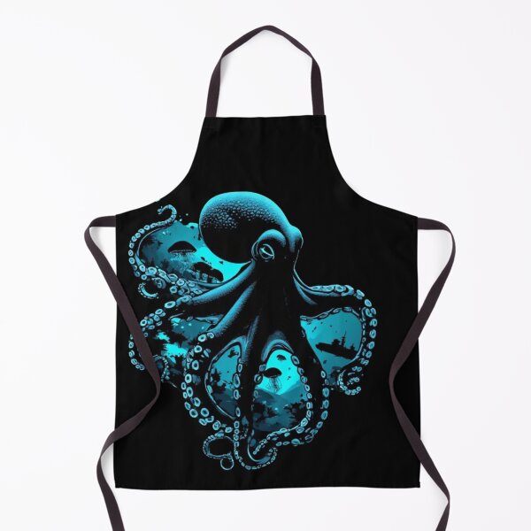 Aperçu de l'œuvre Le Kraken des profondeurs bleues créée et vendue par KinoDesign.