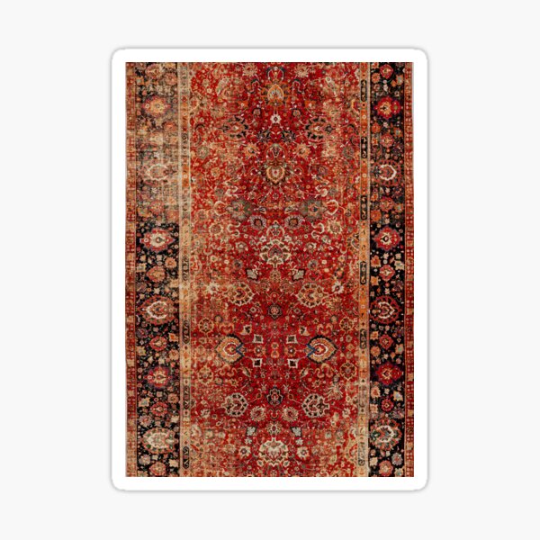 Aperçu de l'œuvre Impression de tapis afghan du XVIIe siècle créée et vendue par Vicky Brago-Mitchell®.