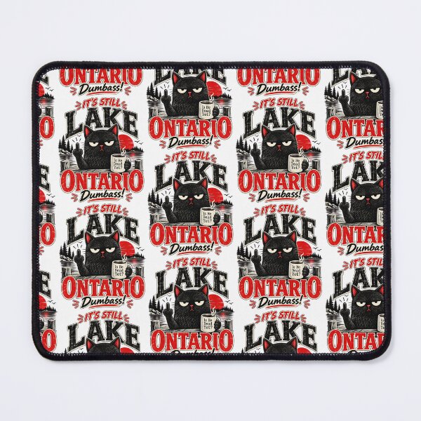 Item preview, Grumpy Black Cat Middle Finger Lake Ontario Funny Sarcastic Design designed and sold by TheHellIWontSh.