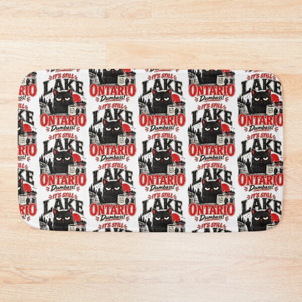 Item preview, Grumpy Black Cat Middle Finger Lake Ontario Funny Sarcastic Design designed and sold by TheHellIWontSh.