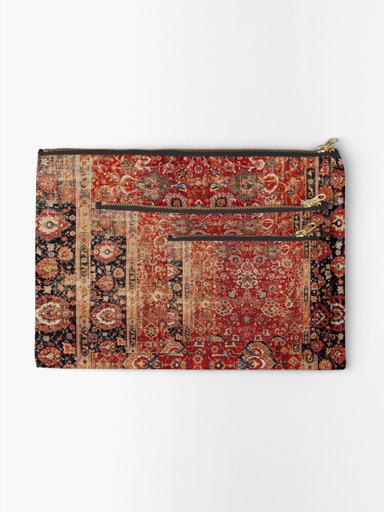 Thumbnail 2 of 4, Zipper Pouch, 17th Century Afghanistan Rug Print designed and sold by bragova.