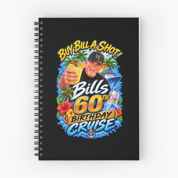 Item preview, Buy Bill A Shot Bills 60th Birthday Cruise Tropical Party Celebration Fan Apparel designed and sold by slmfams.