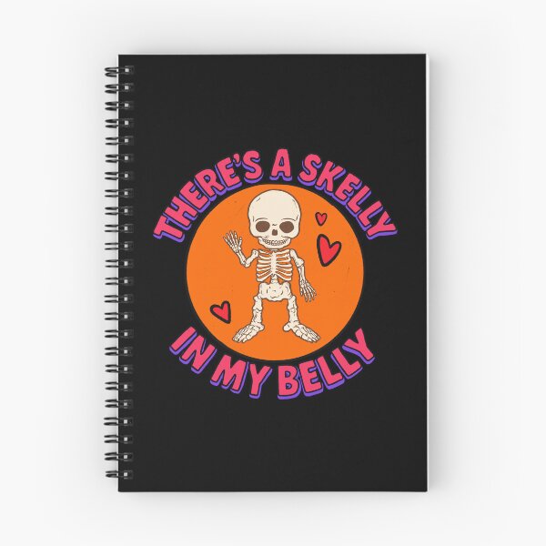 Item preview, There's a Skelly in My Belly | Funny Halloween Pregnancy Announcement | Skeleton Baby Mom designed and sold by IHateDumplings.