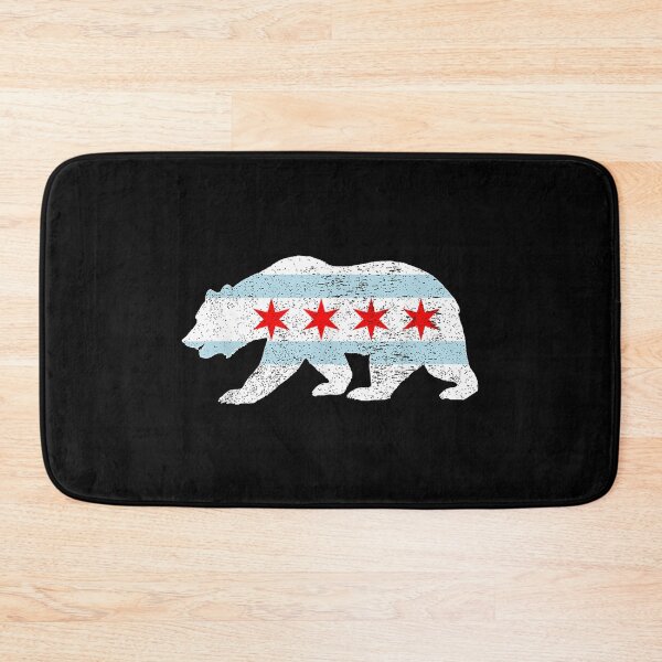 Item preview, Sweet Vintage Retro Chicago City Flag Bear Print designed and sold by DaphoLatara.