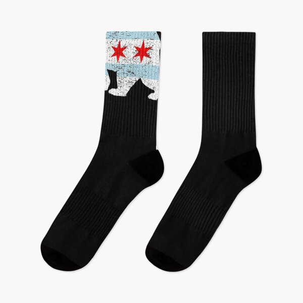 Item preview, Sweet Vintage Retro Chicago City Flag Bear Print designed and sold by DaphoLatara.
