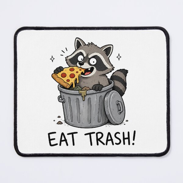 Item preview, Raccoon Eating Pizza Trash Panda Funny Cartoon designed and sold by ShirtWreck.