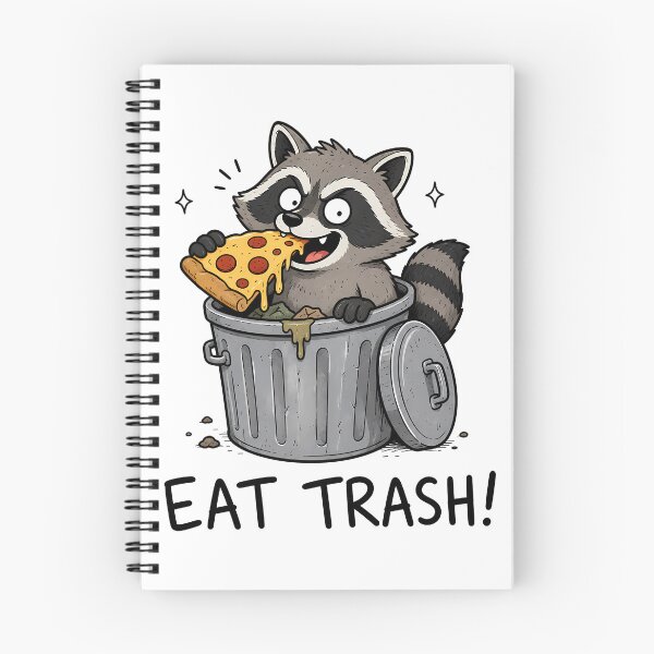 Item preview, Raccoon Eating Pizza Trash Panda Funny Cartoon designed and sold by ShirtWreck.