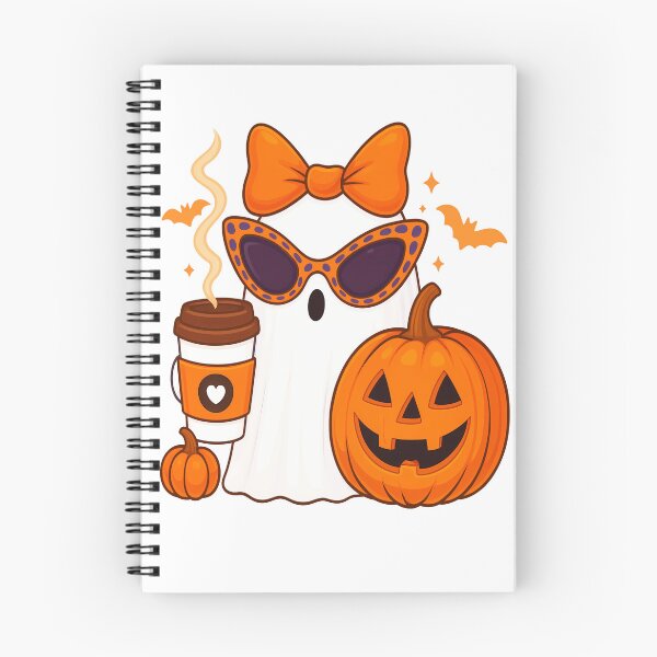 Item preview, Cute Halloween Ghost Coffee Pumpkin Spooky Season Design designed and sold by varin-studio.