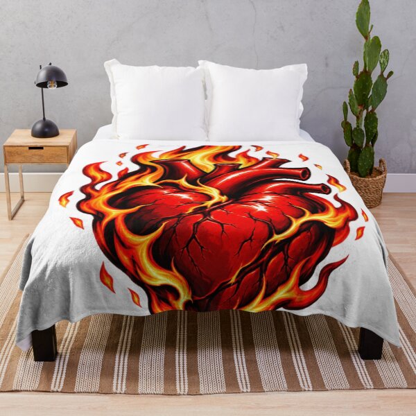 Item preview, Burning Heart – Fiery Anatomical Heart 3D designed and sold by Flower-Of-Life1.