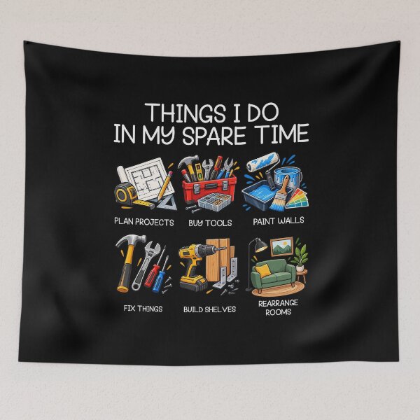 Item preview, Things I Do In My Spare Time Funny Handyman designed and sold by LounisArt.
