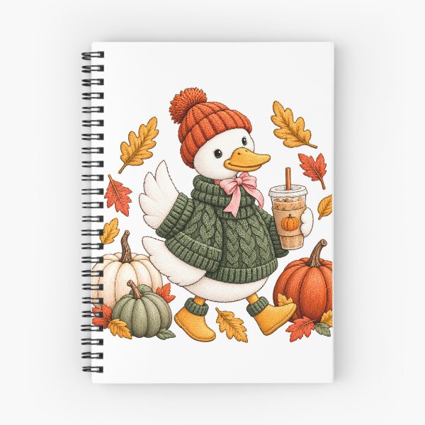 Item preview, Autumn Duck Pumpkin Spice Latte Cozy designed and sold by VGAfanatic.