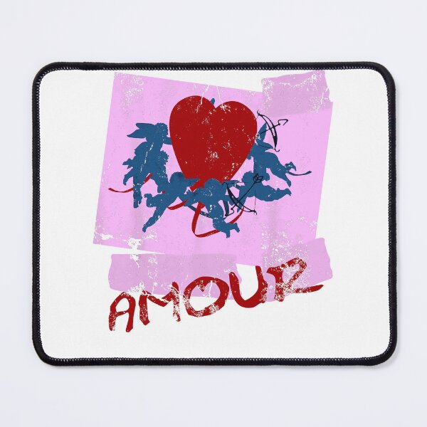 Item preview, Amour Red Heart Blue Cupids Vintage Pink Poster French Love Romantic Fan Apparel designed and sold by slmfams.