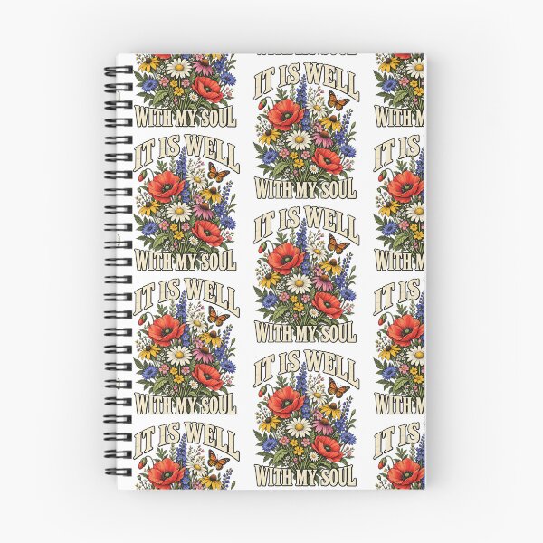 Item preview, It Is Well With My Soul Vintage Wildflowers Butterfly Design designed and sold by TheHellIWontSh.