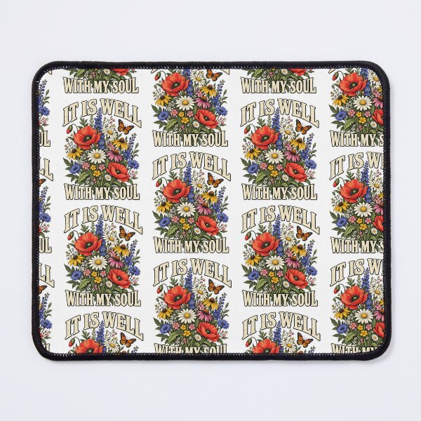 Item preview, It Is Well With My Soul Vintage Wildflowers Butterfly Design designed and sold by TheHellIWontSh.