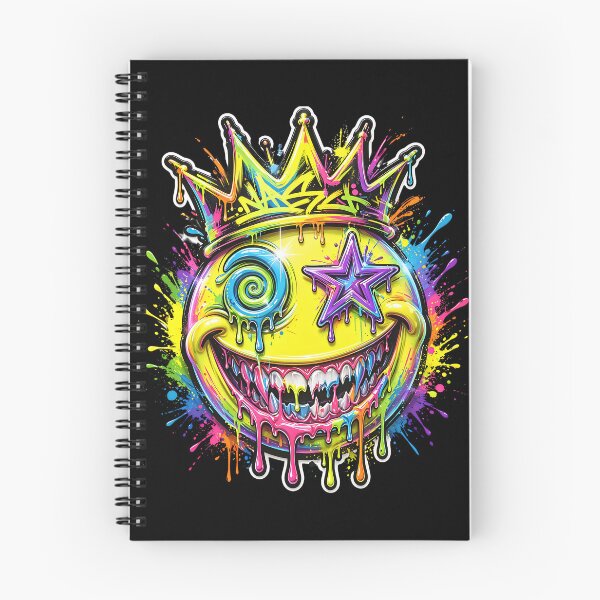 Item preview, Acid Smile Crown – Neon Rave Graffiti designed and sold by RH Design Lab.