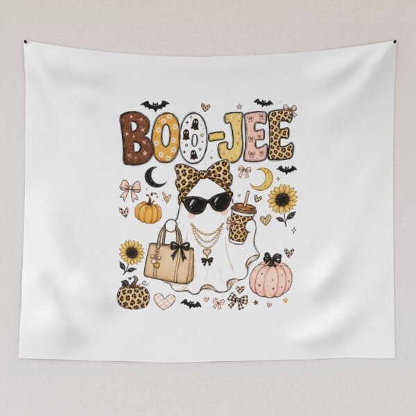 Item preview, Boo Jee Cute Ghost Leopard Print Halloween T-Shirt designed and sold by AARABwino.