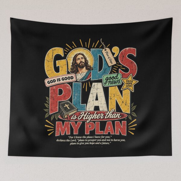 Item preview, El plan de Dios es más alto que mi plan. Diseño de versículo bíblico clásico. designed and sold by TheHellIWontSh.