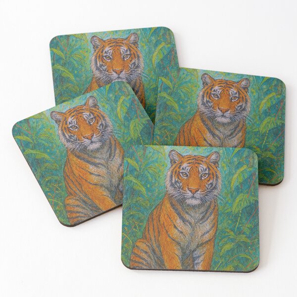 Item preview, Tiger Drawing – Colourful Wildlife Art designed and sold by GalleryKauffeld.