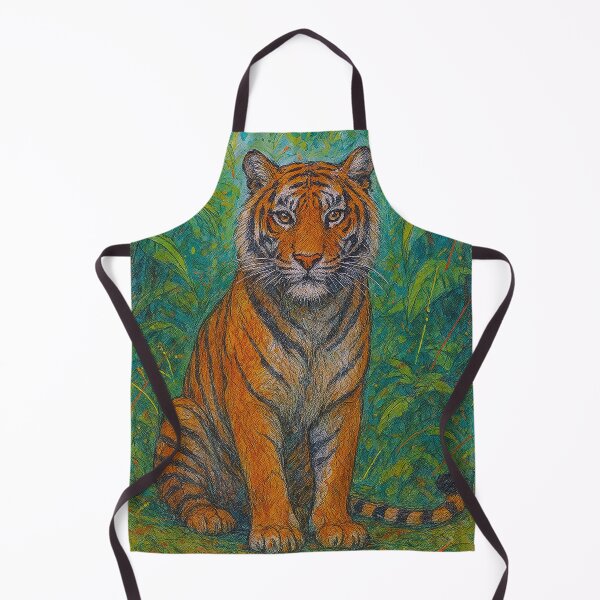 Item preview, Tiger Drawing – Colourful Wildlife Art designed and sold by GalleryKauffeld.