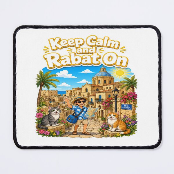 Item preview, Keep Calm and Rabat On - Funny Malta Travel & Cats T-Shirt designed and sold by Sushikidsntoddlers.