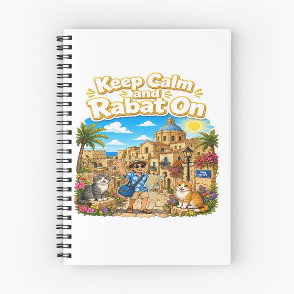Item preview, Keep Calm and Rabat On - Funny Malta Travel & Cats T-Shirt designed and sold by Sushikidsntoddlers.