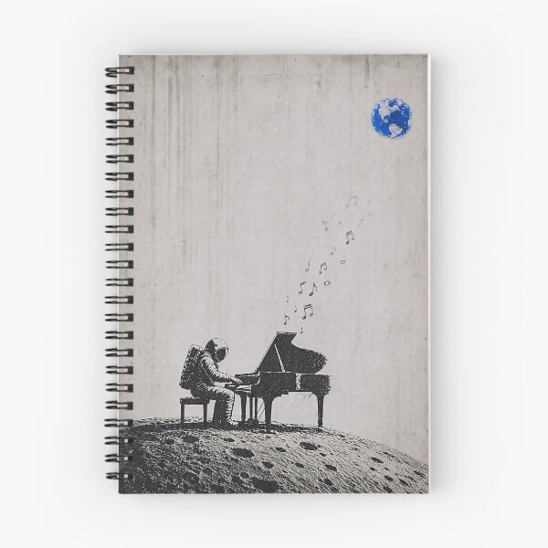 Item preview, Astronaut Playing Piano on Moon designed and sold by MuzikAkademik.