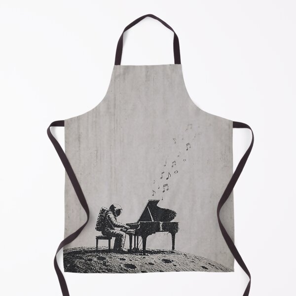Item preview, Astronaut Playing Piano on Moon designed and sold by MuzikAkademik.