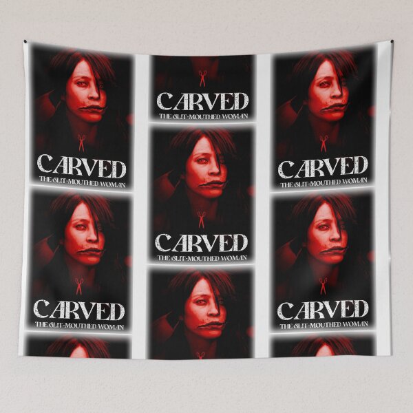 Item preview, Carved The Slit-Mouthed Woman J-Horror Urban Legend Graphic Unisex Tee designed and sold by Art-polar.