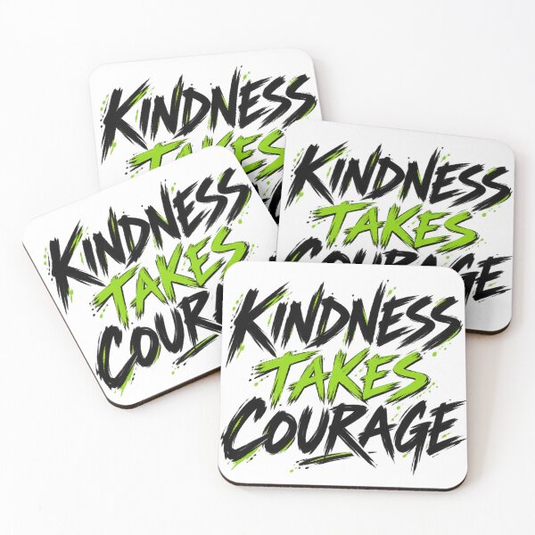 Artikelvorschau, Kindness Takes Courage – Lime Punk Lettering entworfen und verkauft von Sunset Syndicate.