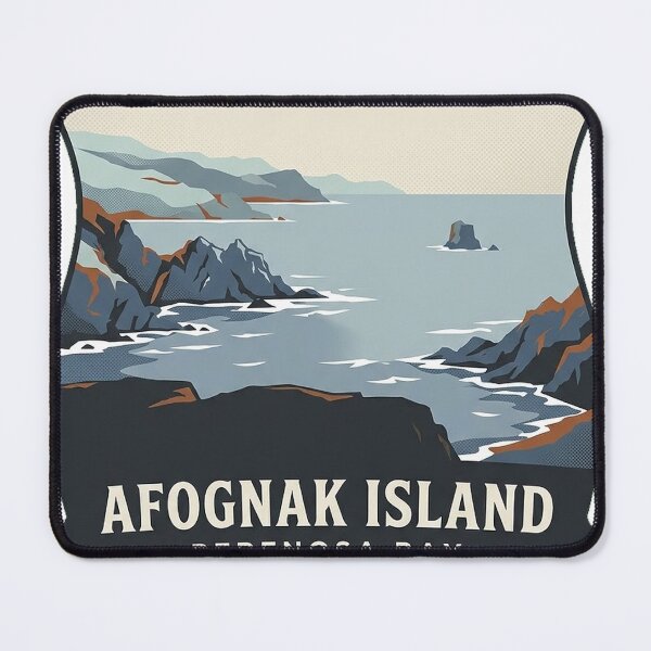 Item preview, Perenosa Bay Afognak Island Alaska Crest Sticker designed and sold by DetourDgn.