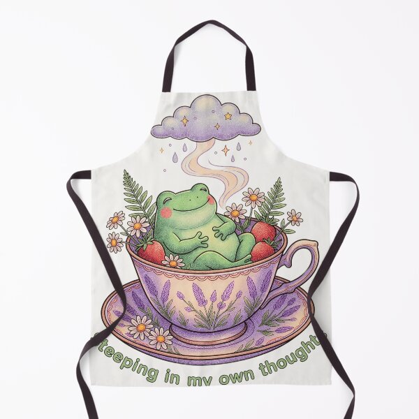 Item preview, Lavender Cottagecore Frog Teacup Pastel Aesthetic Shirt designed and sold by Aesthetic Amphi-Lab.