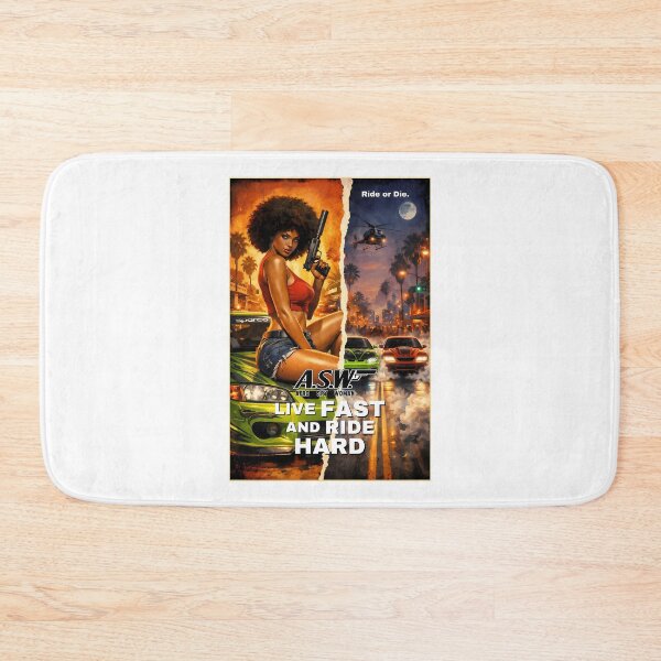 Item preview, Afro Spy Woman Live Fast And Ride Hard - Retro Action Movie designed and sold by Art-polar.