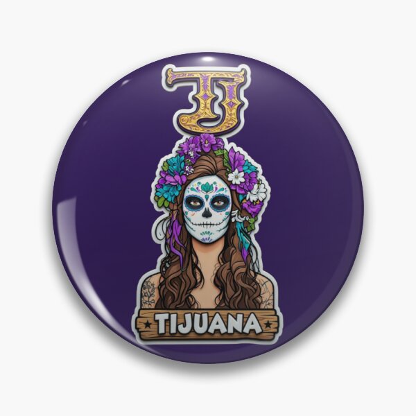Item preview, Tijuana Day of the Dead Catrina Neon Portrait designed and sold by FABIOLA1970.