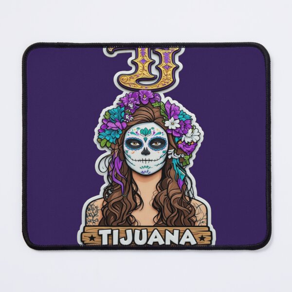 Item preview, Tijuana Day of the Dead Catrina Neon Portrait designed and sold by FABIOLA1970.
