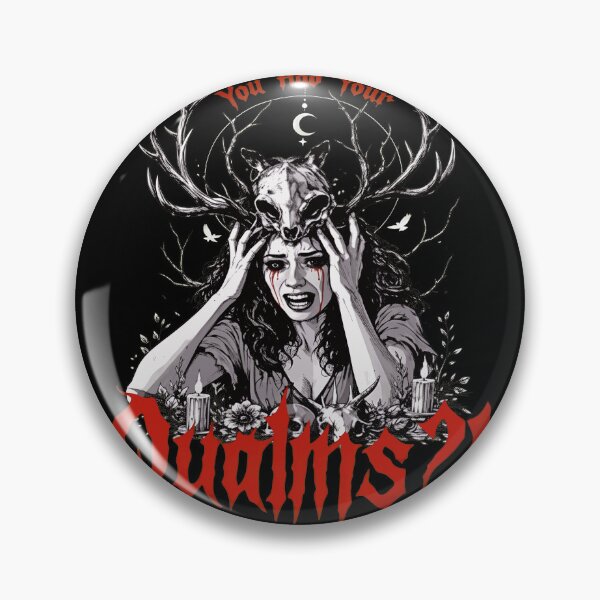 Item preview, Dark Gothic Woman Skull Antlers Moon  designed and sold by portlynnshi.