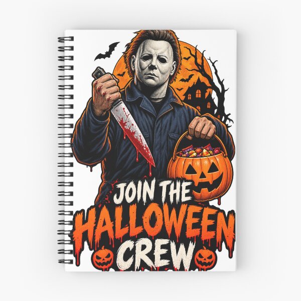 Item preview, Join The Halloween Crew – Horror Slasher Pumpkin Halloween T-Shirt designed and sold by CreativeNest Prints.